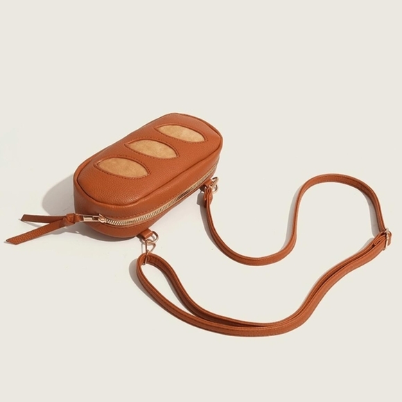 Novelty Crossbody Bag - Bread Purse - PU Leather Mini Handbag - Fashion Fun - Picture 3 of 5